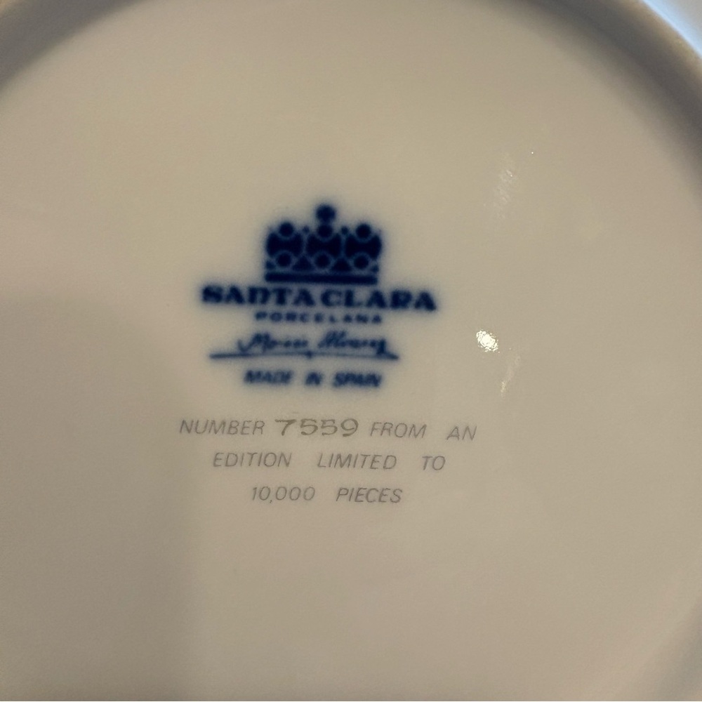 Vintage 1971 Santa Clara Porcelain Three Wise Men Christmas Plate #7559/10,000 - Picture 4 of 5